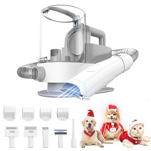 Redkey C100 Dog Grooming Kit Vacuum - 2.5L Large Capacity Pet Hair Remover Shedding Brush 5-in-1 Groomer at Home with 4 Clippers Quiet 60dB Deshedding 12kPa Auto Cutting Machine Set for Cat Redkey C100 Dog Grooming Kit Vacuum 25L Large Capacity Pet Hair Remover Shedding Brush 5 in 1 Groomer at Home with 4 Clippers Quiet 60dB Deshedding 12kPa Auto Cutting Machine Set for Cat