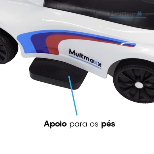 Carrinho de Passeio Quadriciclo Infantil com Empurrador Multmaxx (Branco)