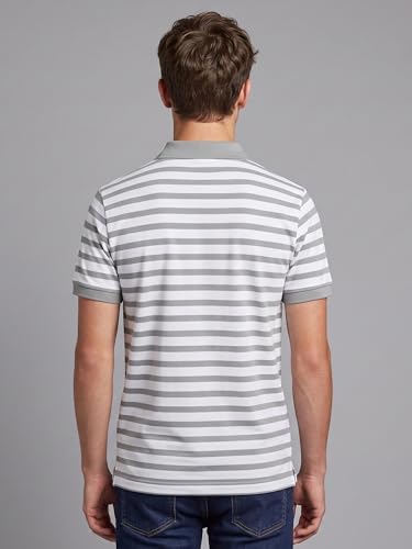 Image of XENOVAURBAN Polo t Shirt for Man | Striped Pattern Mens Cotton Polo Neck T-Shirt with Collar | Regular fit | Breathable and Soft - Polo-Striped-P