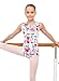 EQSJIU 2 Packs Leotards For Girls Gymnastics White Cat Shiny Heart Gymnastics Outfits Girls 7/8 Years