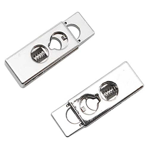 Jcbiz 12Pcs Square Metal Snap Buckle Metal Professional Diy Spring Fastener Cord Lock Toggle Stopper Buttons Fastener Slider #TOP1