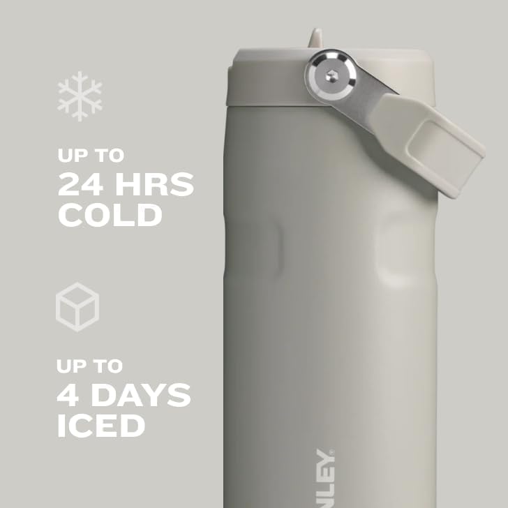Stanley IceFlow Flip Straw 2.0 Water Bottle 24 oz | Built-In Straw for Travel and Sports | Lightweight and Leak Resistant | Insulated Stainless Steel | BPA-Free | Sienna - Image 7