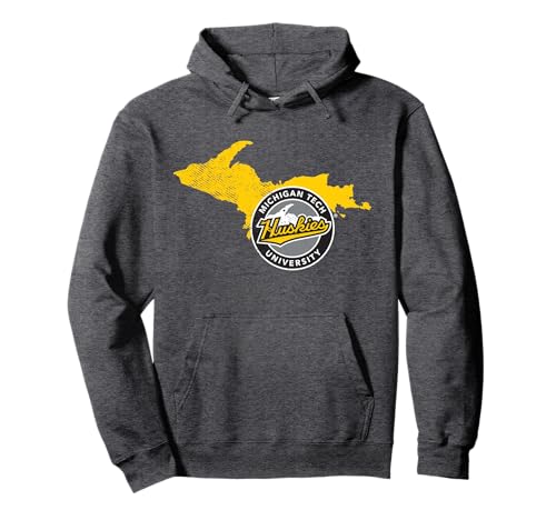 Michigan Tech Huskies State Shape Pullover Hoodie