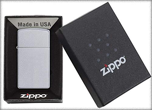 Mechero Zippo Satin Chrome elegante con acabado cepillado 7