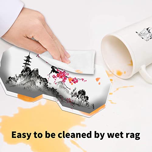 Ergonomic Keyboard Wrist Support + Mouse Wrist Rest + Coasters,Memory Foam Keyboard Elbow Wrist Pillow Rest Cushion Pad Easy Typing Pain Relief For Computer,Watercolor Japanese Cherry Blossom Sakura #TOP5