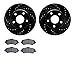 Dynamic Friction Company Front Brake Rotors-Drilled and Slotted-Black with 5000 Euro Ceramic Brake Pads 8602-42011