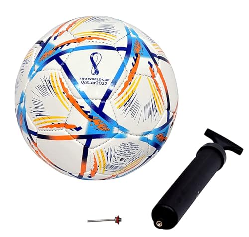 AAMAKA Qatar World Cup Football for All Ages Suited for The Grass Fields | PU | Suitable for Grass |Practice Ball | Soccer Ball | for Men/Women | Football Size - 5 (Qatar WC) 4 41y+0UyM 2L