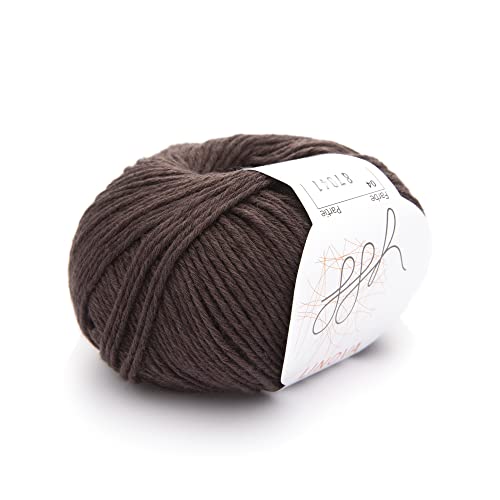 ggh Linova - 004 - Chocolate - Cotton with Linen for Knitting and Crocheting - Image 3