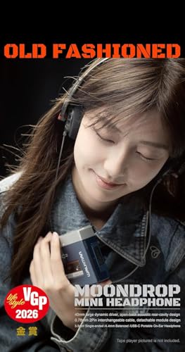 Image of Moondrop Old Fashioned 40mm On-Ear Headphone with 0.78mm 2pin Open-Back Headphone (4.4mm Jack)