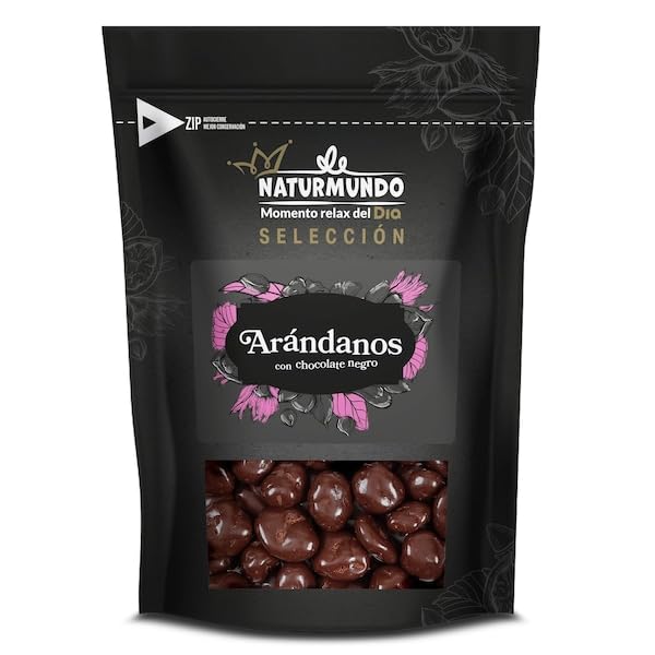 Naturmundo de Dia Arándanos Recubiertos de Chocolate Negro Bolsa, 150g