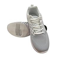 EMAX | Brunswick Bowling-Schuhe für Damen | Frost White | Frauen-Schuh für die Bowlingbahn | Weiß Grau - Schuhgröße 38.5