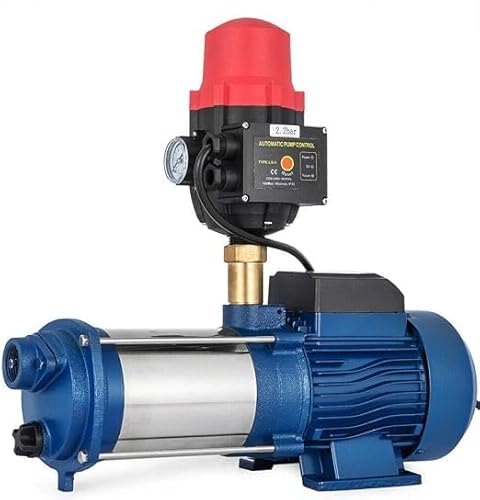 MGBIDMI 2.2kw Industrial Water Pressure Pump, Electric Water Pump, Garden Lawn Irrigation Booster Pump Stainless Steel Centrifugal Pump Garden Irrigation Pump Water Jet Pump 160L/min Pressure Switch