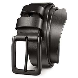 Mens Dress Belt,Genuine Casual Leather Belts for Men 1.5″ Width