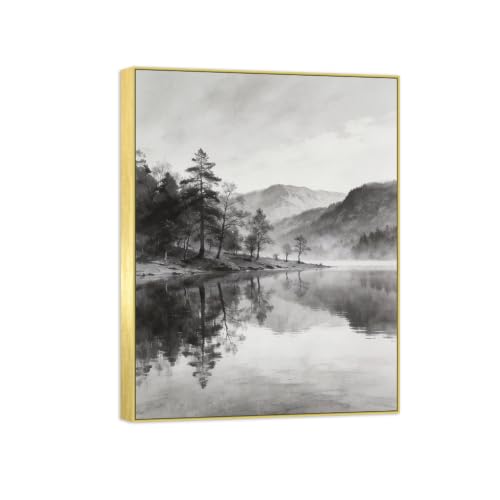 Tableau Arbre Lac 2 pour habiller un mur vide sans travaux de peinture