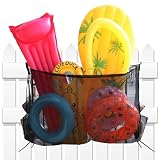 【Dimensions】Une fois entièrement déployé, ce filet de rangement pour piscine mesure environ 158 cm de long x 40 cm de large x 100 cm de haut. Sa grande capacité permet de ranger de nombreux accessoires de piscine tels que des bouées, des radeaux, des ballons gonflables et bien d'autres encore, évitant ainsi que les jouets n'encombrent le bord de la piscine.