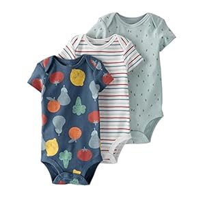 Carter’s Baby 3-Pack Organic Cotton Short-Sleeve Rib Bodysuits