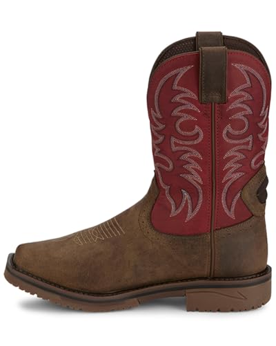 Justin Men's Broncy Waterproof Western Work Boot Composite Toe - Se47533
