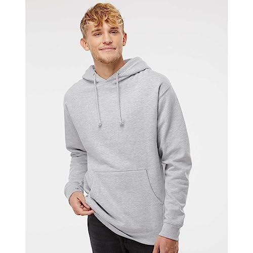 Independent Trading Co. mens Hooded Pullover Sweatshirt (IND4000) Grey Heather M4