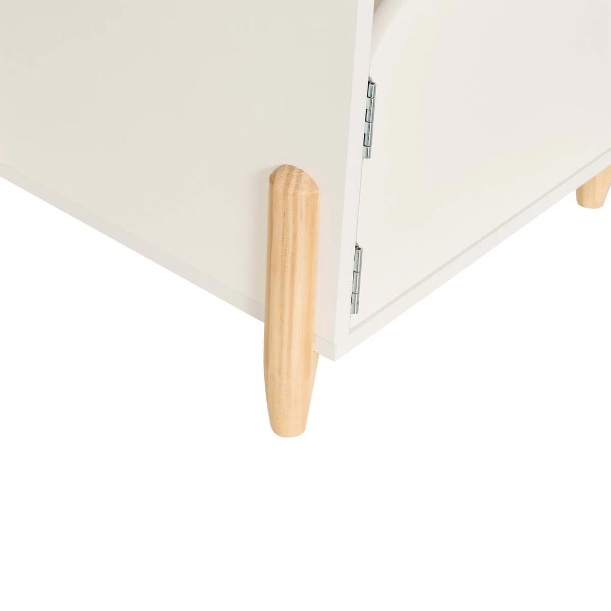 Paris Prix Atmosphera for Kids - Table de Chevet Enfant Douceur 40cm Blanc