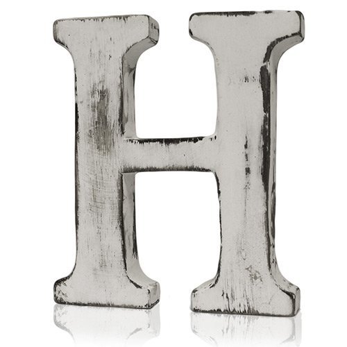HoitoDeals H Shabby Chic Alphabet Individual Letters For Children's Learning Decor Kids Bedrooms Item