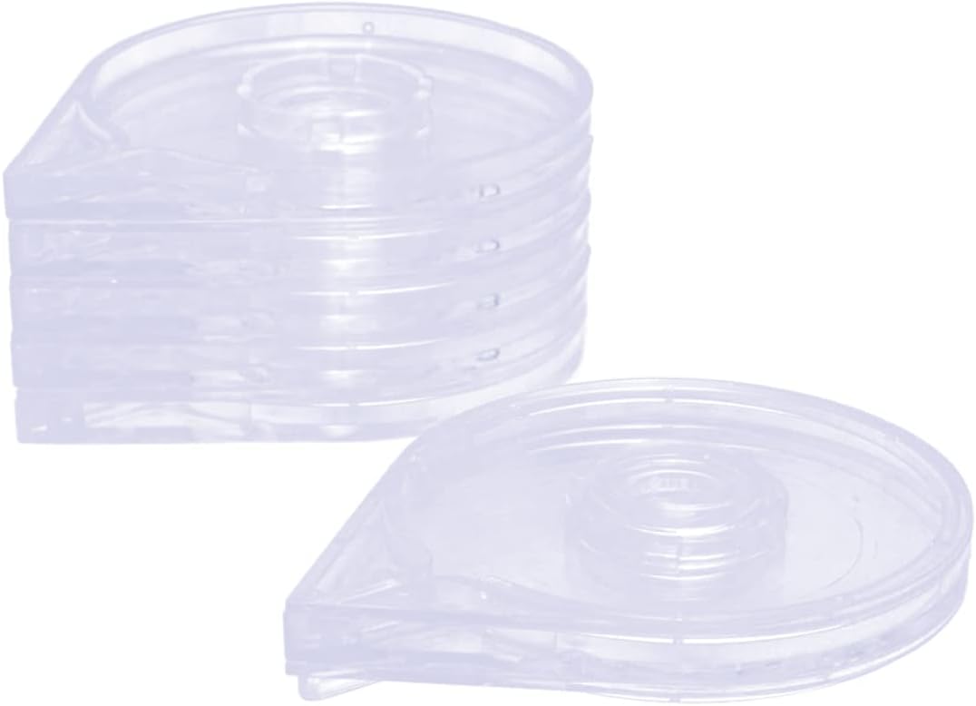 minkissy 6pcs Manicure Dispenser Empty Art Tape Sticker Use DIY Beauty Case For Strip Nail Tools Line Striping Dispensers Clear Color Holder Tapes Stickers Tool Easy There Design