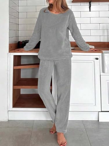 Image of KOTTY Women's Sherpa Track Suit | Winter Co-Ord Set with Sweatshirt & Lower | Soft Fleece Warm Sportswear for Ladies