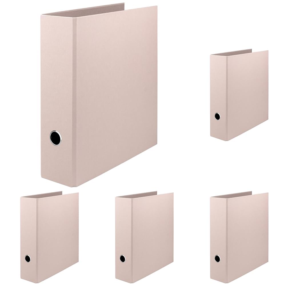 Rössler Papier 1317452580 - S.O.H.O. Ordner DIN A4 mit Hebelmechanik, Rückenbreite 85 mm, powder, 1 Stück (Packung mit 5)