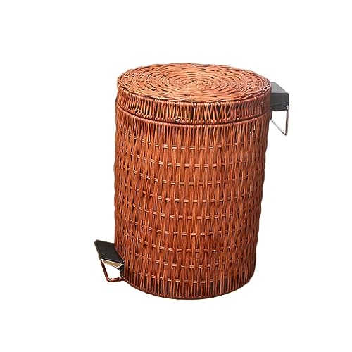 Papelera con pedal y tapa, doble capa, 20 litros