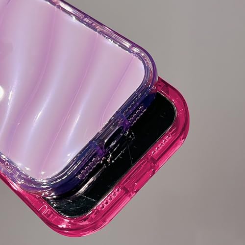 Coque iPhone 14 texture ondulée 3D silicone violet pour le quotidien - 4