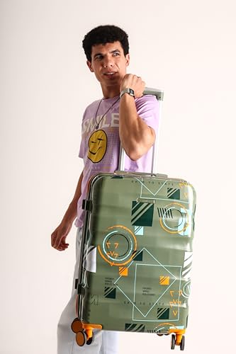 Image of Trolley Bag Set of 2 Green 65cm & 75cm | Polycarbonate Suitcase for Travel | Hard Luggage with 360 Spinner Wheels | TSA Lock, Antitheft Zipper & Dual Cover Interior Manchester