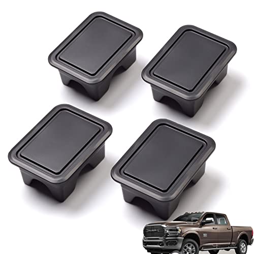 Gift2U 4Pcs Bed Rail Stake Pocket Covers, Black Truck Bed Hole Plugs As Pickup Bucket Caps Hole Plugs Accessories Compatible With Dodge Ram 19-21 1500 2500 3500 #TOP3