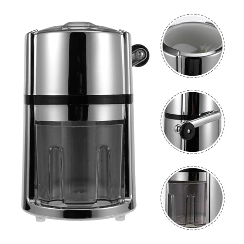 Máquina trituradora de hielo manual Alasum de acero inoxidable para granizados caseros 8