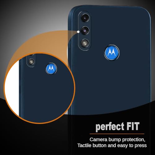 Image of amazon basics Mobile Cover for Motorola Moto E7 Power 4G | Full Camera Protection | Premium Liquid Silicon Case | Flexible Bumper Case for Motorola Moto E7 Power 4G (Dark Blue)