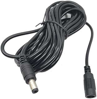 Connectors DC 12V Power Extension Cable 5.52.1MM Female to Male Power Cord Wire for CCTV Security Camera LED Strip Home Appliance - (Cable Length: 20m, Color: Black)