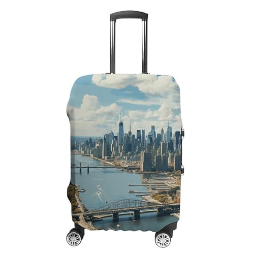 Travel Luggage Cover Washable Suitcase Cover Penthouse View Over Fashion Suitcase Protector Carry On Luggage Covers Protector Suitcase Fits 19