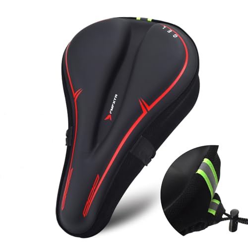 RIXOW Housse de Selle de Vélo, Couvre Selle Velo Gel imperméable, Vélo Selle Housse pour VTT, Vélo de Route, E-Bike, 29 * 17cm pour Hommes et Femmes