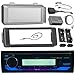 98-2013 Kenwood Harley Touring Install Adapter Dash Kit FLHT FLHTC FLHX CD MP3 AM/FM Radio Stereo With Bluetooth Streming Music With Steering Wheel Thumb Control Interface Enrock Antenna + Cover