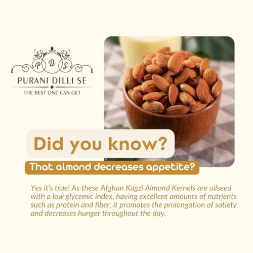 Image of Purani Dilli Se Mamra Almond 250G | Premium Class 1+ Grade Badam Giri Kernels | King Size Mamra Badam Rich in Protein, Healthy Fats & Nutrients | Crunchy Almond Dry Fruits for Snacking & Gifting (250.00, Grams, 0.55, pounds)