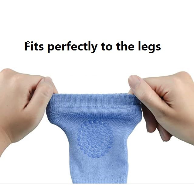 Baby Crawling Knee Pads Toddler Leg Warmer Safety Protective Cover Toddlers Learn to Socks Children Short Kneepads Unisex Baby Anti Slip Knee Protectors(5 Pairs)4