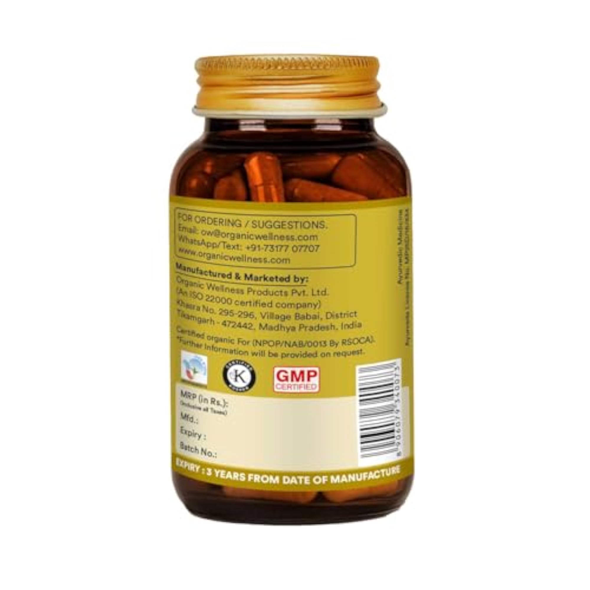 Organic Wellness Triphala Capsule - Digestion and Colon Cleanse