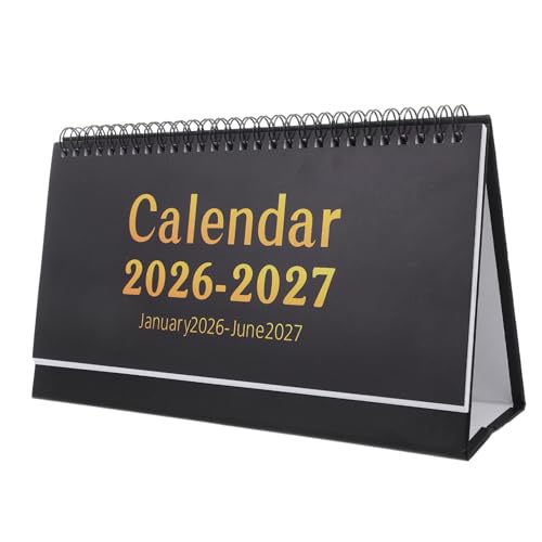 ZUNOXAZ 年 年月対応 卓上メレンダー かわいい立て掛け式デスクカレンダー オフィスや学校で使える日付管理と書き込みメモ付きデスクプラ