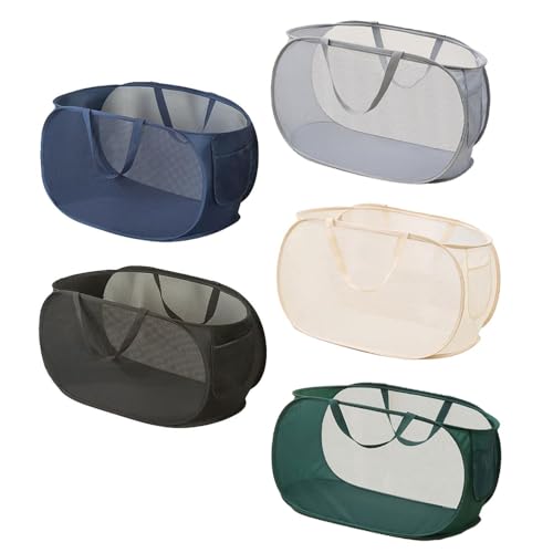 5 Pcs Collapsible Laundry Baskets, Pop-up Laundry Hamper | Foldable Laundry Basket, Dirty Clothes Basket for Clothes & Home Organization