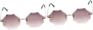 2 Peças De Óculos De Sol Sem Aro Óculos De Sol Da Moda Óculos De Sol De Verão Decoração Da Moda Óculos De Sol Da Moda Disco Anos 90 Para Mulheres Óculos De Sol Da Moda Para