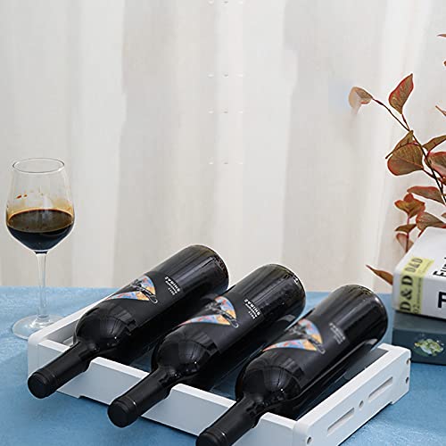 Soporte de vino para 5 botellas madera sólida miniatura 7