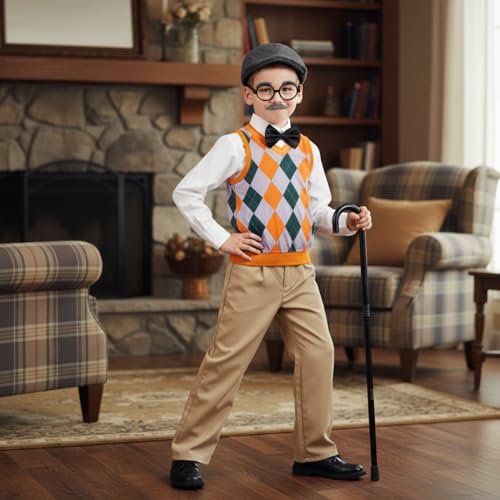 Disfraz de Abuelo para Niños 8 Piezas miniatura 2