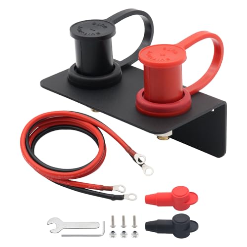 Jamgoer Battery Jump Post Waterproof Remote Battery Terminals with Heavy Duty Mounting Bracket 250A Battery Charging Post Kit for Marine Car RV Truck