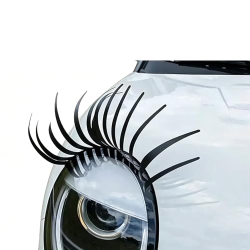 2 PCS Eyelash Decal for Car Headlight for Mini Paceman R61 Cooper/D/S/SD/JCW 3-Door 2013-2016,Self-Adhesive Auto Light Sticker,Eyelid Headlamp Eyebrows