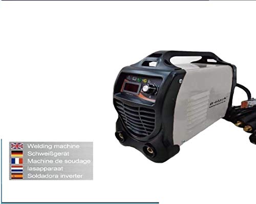 B-black® 300 AMPERE SALDATRICE INVERTER con CAVI 3+2 MT. ELETTRODO PROFESSIONALE 300A