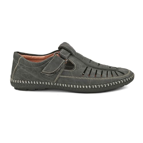 Image of Centrino Men's Fisherman Sandals | Sporty & Casual Summer Footwear | Adjustable Fit with soft cushion Padding | Closed-Toe Comfort & Durability (9284)