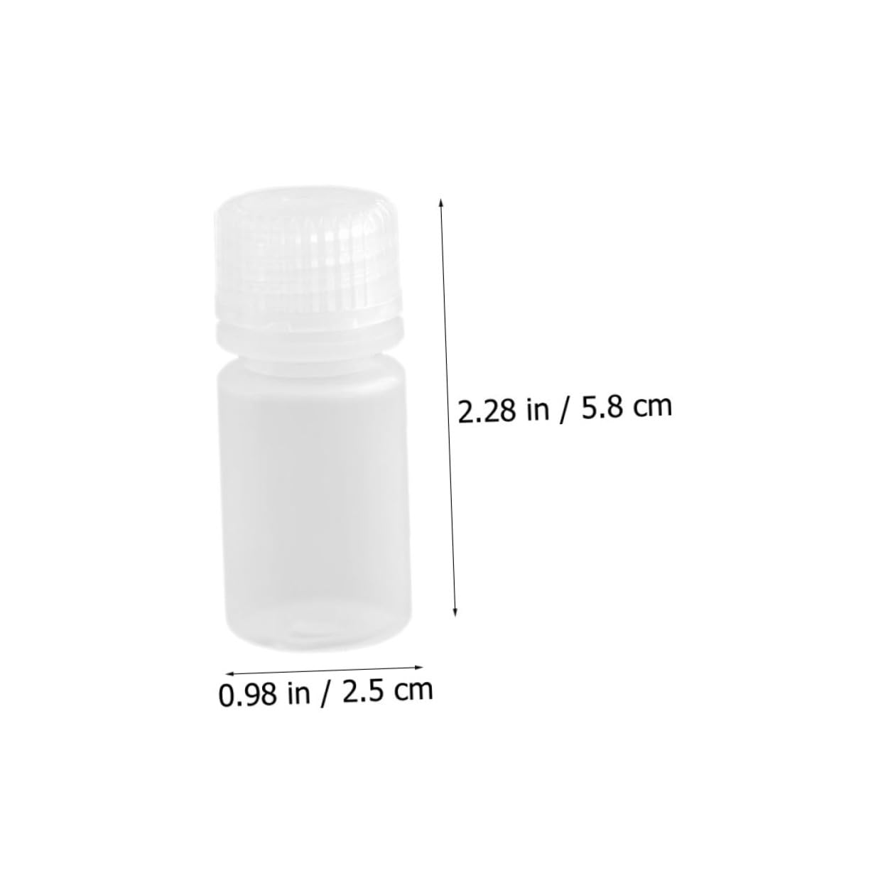 DINHEAROM 10pcs Acid Alkali Resistant Bottles Acid Container for Lab Juice Bottles Caps